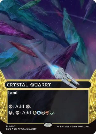 Crystal Quarry (EOS-100) (Borderless) (Galaxy Foil) [Edge of Eternities: Stellar Sights] Foil