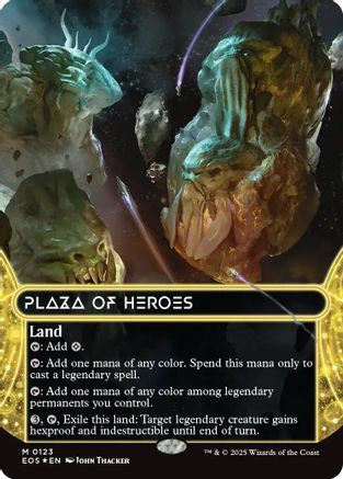 Plaza of Heroes (EOS-123) (Borderless) (Galaxy Foil) [Edge of Eternities: Stellar Sights] Foil