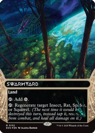 Swarmyard (EOS-132) (Borderless) (Galaxy Foil) [Edge of Eternities: Stellar Sights] Foil