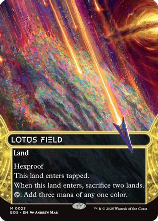 Lotus Field (EOS-023) (Borderless) [Edge of Eternities: Stellar Sights] Foil