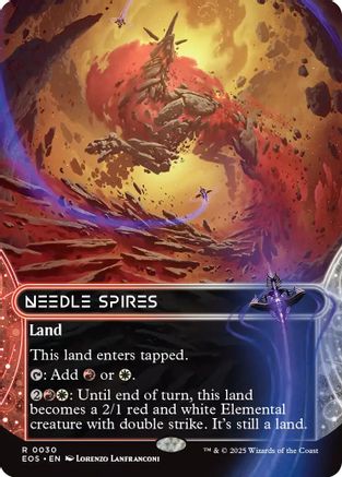 Needle Spires (EOS-030) (Borderless) [Edge of Eternities: Stellar Sights] Foil