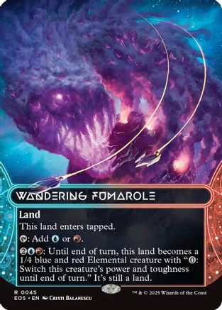 Wandering Fumarole (EOS-045) (Borderless) [Edge of Eternities: Stellar Sights] Foil