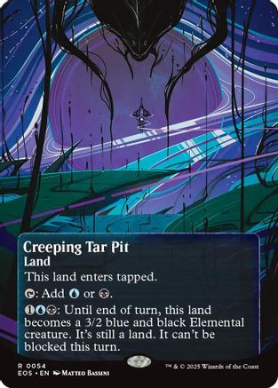 Creeping Tar Pit (EOS-054) (Borderless) [Edge of Eternities: Stellar Sights]