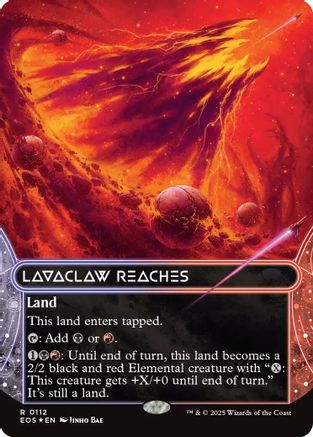 Lavaclaw Reaches (EOS-112) (Borderless) (Galaxy Foil) [Edge of Eternities: Stellar Sights] Foil