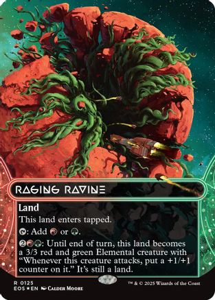 Raging Ravine (EOS-125) (Borderless) (Galaxy Foil) [Edge of Eternities: Stellar Sights] Foil