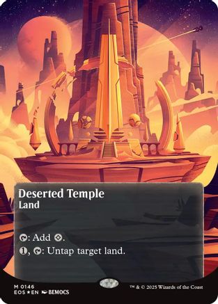 Deserted Temple (EOS-146) (Borderless) (Galaxy Foil) [Edge of Eternities: Stellar Sights] Foil