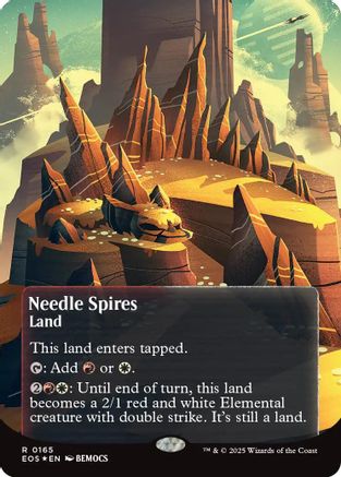 Needle Spires (EOS-165) (Borderless) (Galaxy Foil) [Edge of Eternities: Stellar Sights] Foil