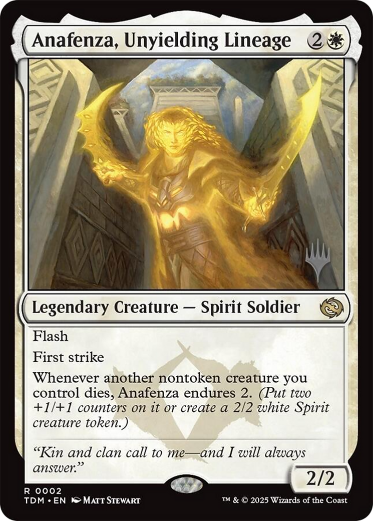 Anafenza, Unyielding Lineage (PPTDM-002) [Promo Pack: Tarkir: Dragonstorm] Foil
