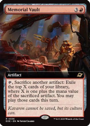 Memorial Vault (Extended Art) (EOE-336) [Edge of Eternities] Foil