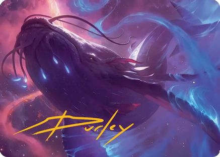 Starbreach Whale Art Card (Gold-Stamped Signature) (AAEOE-009) [Art Series: Edge of Eternities]