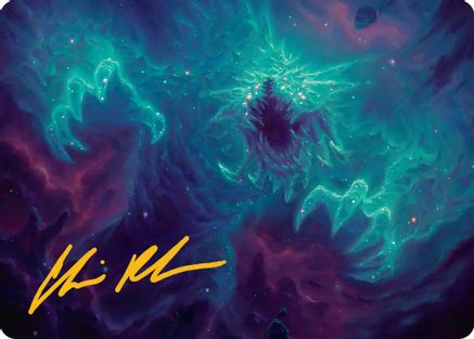 Cosmogoyf Art Card (Gold-Stamped Signature) (AAEOE-024) [Art Series: Edge of Eternities]