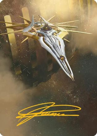 Dawnsire, Sunstar Dreadnought Art Card (Gold-Stamped Signature) (AAEOE-027) [Art Series: Edge of Eternities]