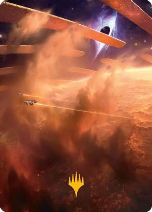 Adagia, Windswept Bastion Art Card (Gold-Stamped Planeswalker Symbol) (AAEOE-029) [Art Series: Edge of Eternities]