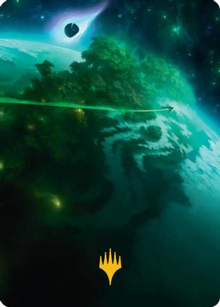 Evendo, Waking Haven Art Card (Gold-Stamped Planeswalker Symbol) (AAEOE-030) [Art Series: Edge of Eternities]