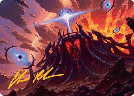 Secluded Starforge Art Card (Gold-Stamped Signature) (AAEOE-032) [Art Series: Edge of Eternities]