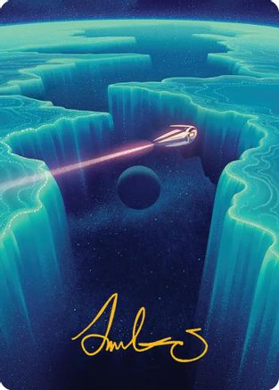 Cascading Cataracts Art Card (50/54) (Gold-Stamped Signature) (AAEOE-050) [Art Series: Edge of Eternities]