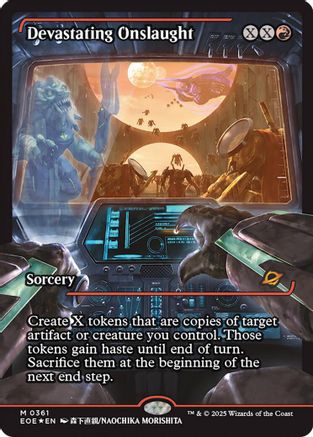 Devastating Onslaught (EOE-361) (Showcase) [Edge of Eternities] Foil