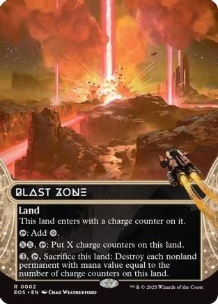 Blast Zone (EOS-002) (Borderless) [Edge of Eternities: Stellar Sights] Foil