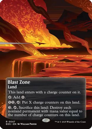 Blast Zone (EOS-047) (Borderless) [Edge of Eternities: Stellar Sights] Foil