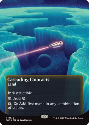 Cascading Cataracts (EOS-140) (Borderless) (Galaxy Foil) [Edge of Eternities: Stellar Sights] Foil