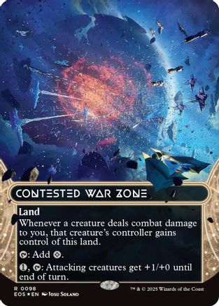Contested War Zone (EOS-098) (Borderless) (Galaxy Foil) [Edge of Eternities: Stellar Sights] Foil