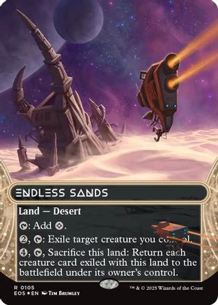 Endless Sands (EOS-105) (Borderless) (Galaxy Foil) [Edge of Eternities: Stellar Sights] Foil