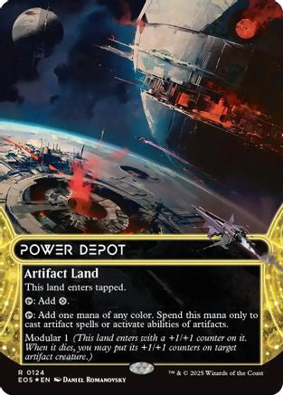 Power Depot (EOS-124) (Borderless) (Galaxy Foil) [Edge of Eternities: Stellar Sights] Foil