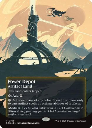 Power Depot (EOS-169) (Borderless) (Galaxy Foil) [Edge of Eternities: Stellar Sights] Foil