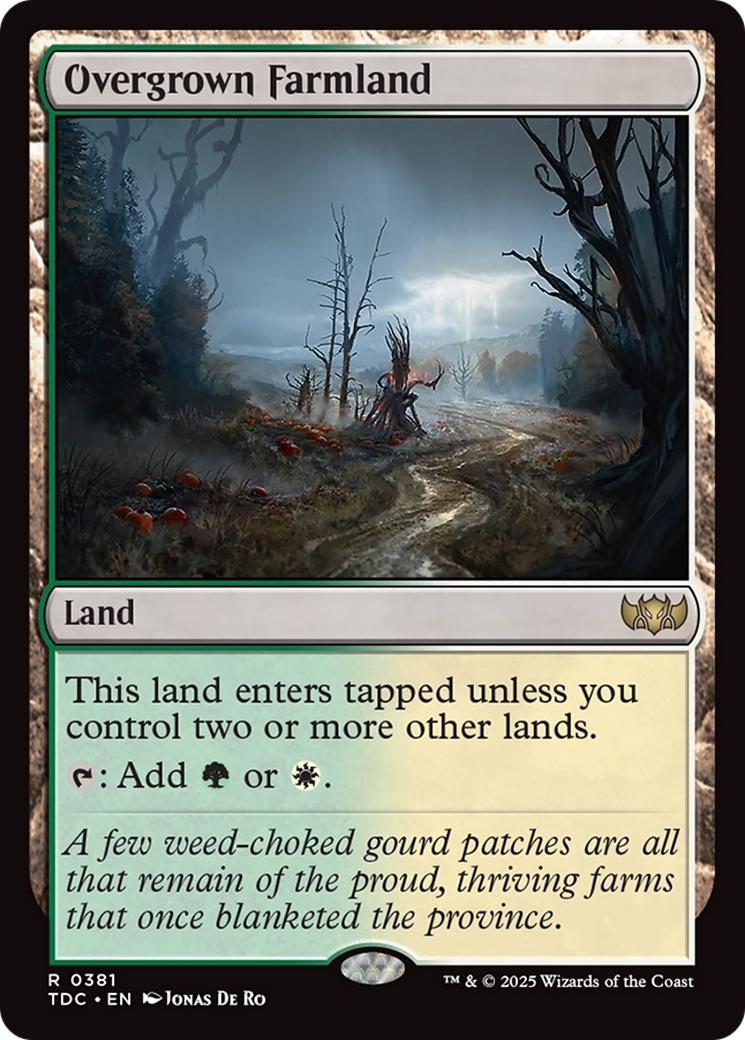 Overgrown Farmland (TDC-381) [Commander: Tarkir: Dragonstorm]