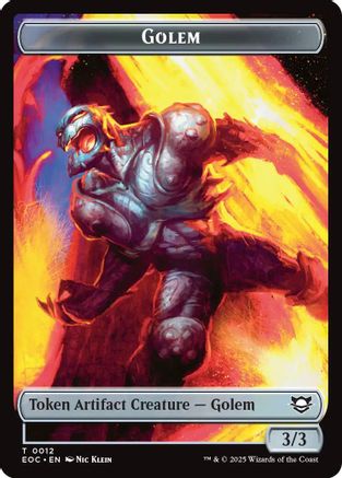 Golem (0012) // Golem (0014) Double-Sided Token (EOC-12 // 14) [Commander: Edge of Eternities]