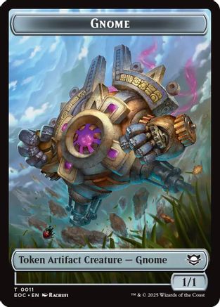 Gnome // Golem (0014) Double-Sided Token (EOC-11 // 14) [Commander: Edge of Eternities]