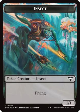 Insect // Golem (0013) Double-Sided Token (EOC-4 // 13) [Commander: Edge of Eternities]