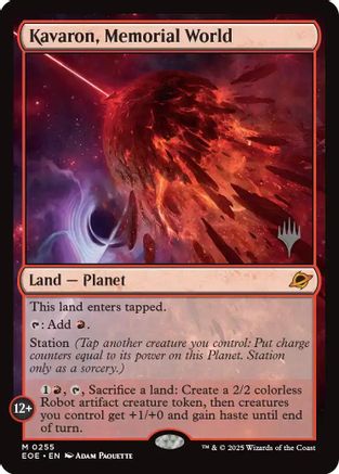 Kavaron, Memorial World (PPEOE-255) [Promo Pack: Edge of Eternities] Foil