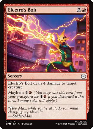 Electro's Bolt (SPM-077) [Marvel's Spider-Man] Foil
