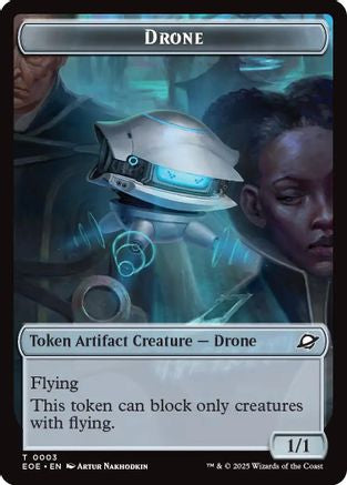Drone // Lander (0006) Doubled-Sided Token (EOE-3 // 6) [Edge of Eternities] Foil