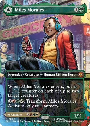 Miles Morales (SPM-200) (Borderless) [Marvel's Spider-Man] Foil