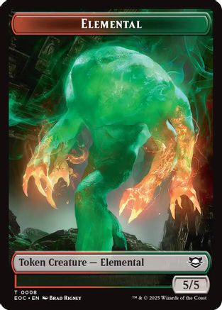 Elemental (0008) // Gnome Double-Sided Token (EOC-8 // 11) [Commander: Edge of Eternities] Foil