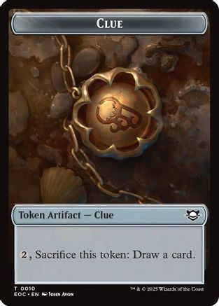 Clue // Beast (0005) Double-Sided Token (EOC-10 // 5) [Commander: Edge of Eternities] Foil