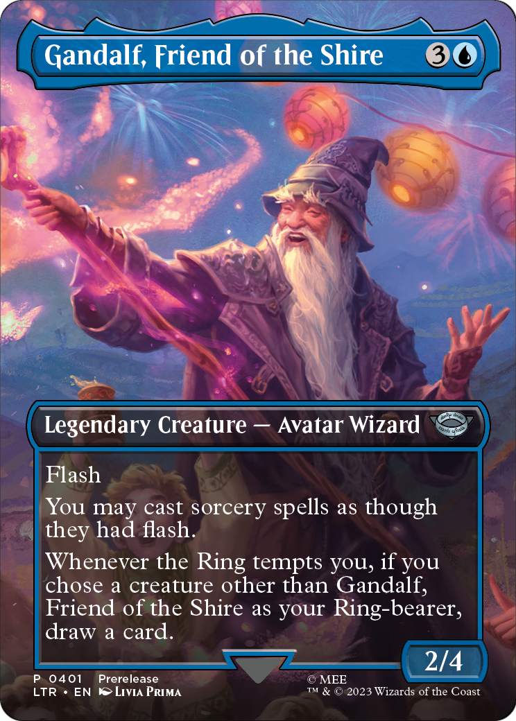 Gandalf, Friend of the Shire (Borderless) (LTR-401) [The Lord of the Rings: Tales of Middle-earth]