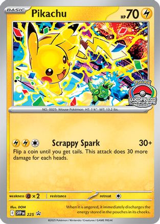 Pikachu (World Championship 2025) (225) [SV Scarlet & Violet Promo Cards] - Promo