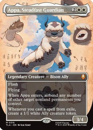 Appa, Steadfast Guardian (Borderless) (TLA-316) [Avatar: The Last Airbender]