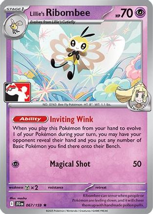 Lillie's Ribombee (067/159) [Prize Pack Series Cards] Holofoil - Rare