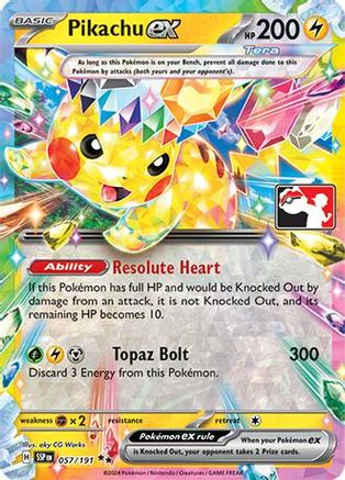 Pikachu ex (057/191) [Prize Pack Series Cards] Holofoil - Double Rare