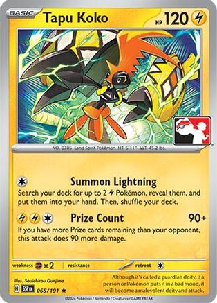 Tapu Koko (065) [Prize Pack Series Cards] - Rare