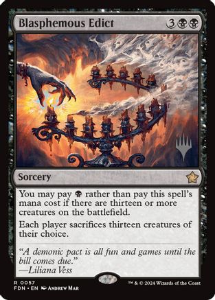 Blasphemous Edict (PPEOE-057) [Promo Pack: Edge of Eternities] Foil