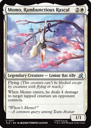 Momo, Rambunctious Rascal (TLE-217) [Avatar: The Last Airbender: Eternal-Legal] Foil
