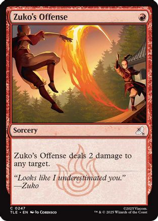 Zuko's Offense (TLE-247) [Avatar: The Last Airbender: Eternal-Legal] Foil
