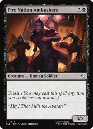 Fire Nation Ambushers (TLE-229) [Avatar: The Last Airbender: Eternal-Legal] Foil