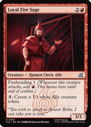 Loyal Fire Sage (TLE-242) [Avatar: The Last Airbender: Eternal-Legal] Foil