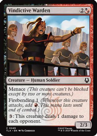 Vindictive Warden (TLA-249) [Avatar: The Last Airbender] Foil